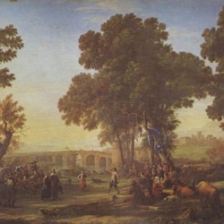 Landscape with people and nature